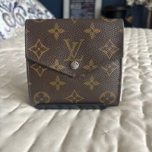 Louis Vuitton Monogram Compact Wallet - Brown with Gold Monogram
